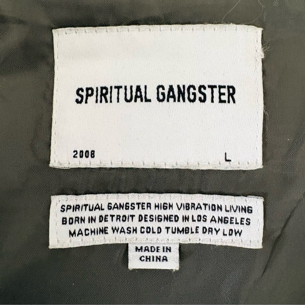 SPIRITUAL GANGSTER Rare DT LA Warrior Jacket Unisex Sz L NWOT - Picture 3 of 13